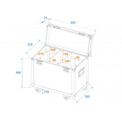 ROADINGER Flightcase 2x TMH-X12